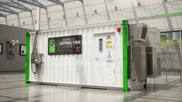 3D render of 8x20 modular cleanroom unit