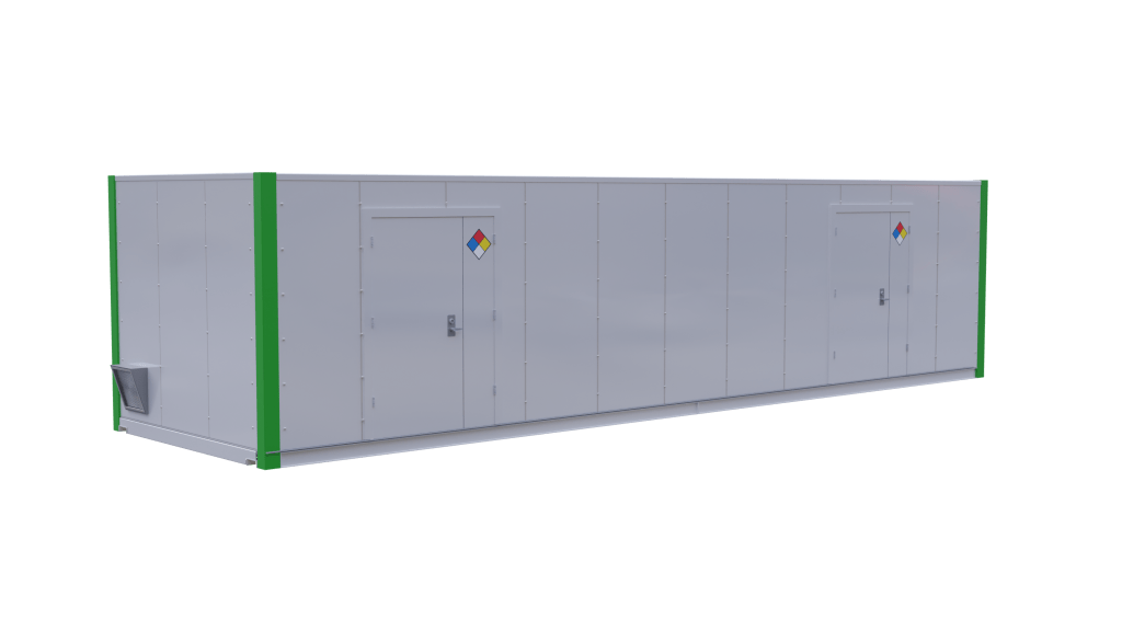 Three-hour fire-rated booth designed for industrial and laboratory safety standards