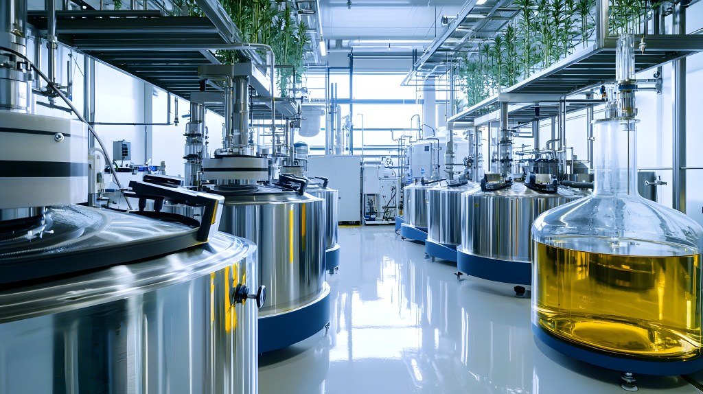 Interior view of Solventless Labs production room with equipment and workstations