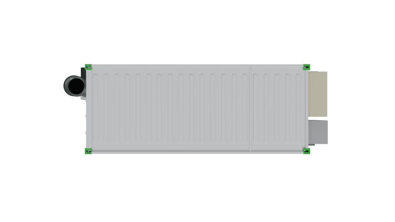 Top view of 8x20 modular cleanroom unit