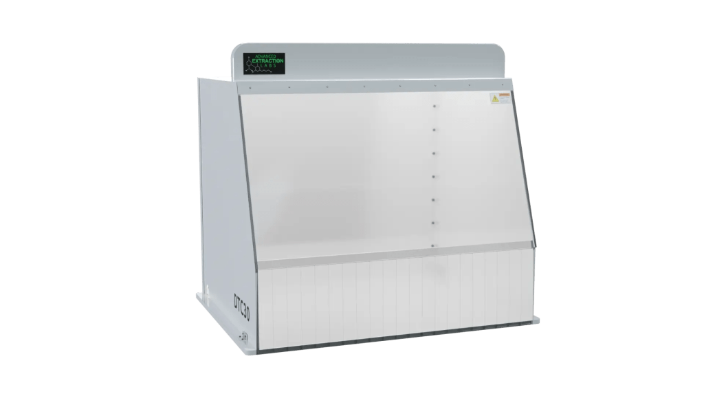 DTC 30 ducted fume hood inside C1D1 hazardous-location enclosure with heavy-duty construction and safety features